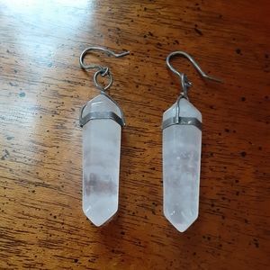 Anthro Crystal Shard Drop Earrings